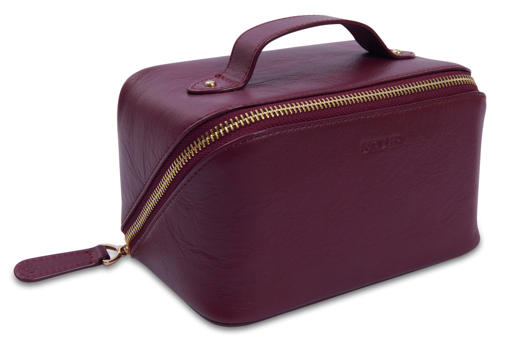 SADDLER "Harriet" Real Leather Vanity Box Case (Gift Boxed)