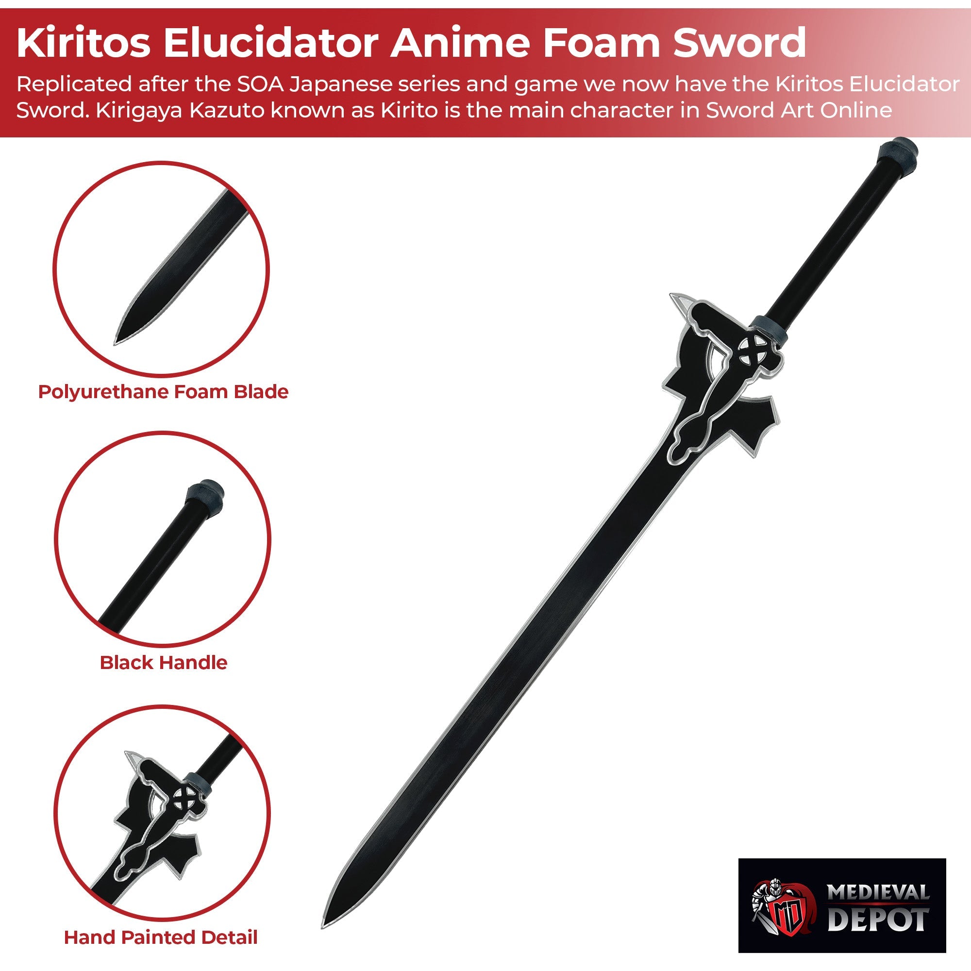 SAO Kiritos Elucidator Anime Foam Sword-2