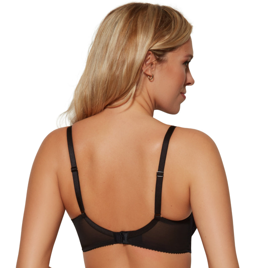 Gossard Superboost Lace Blue Sheer Plunge Bra-1