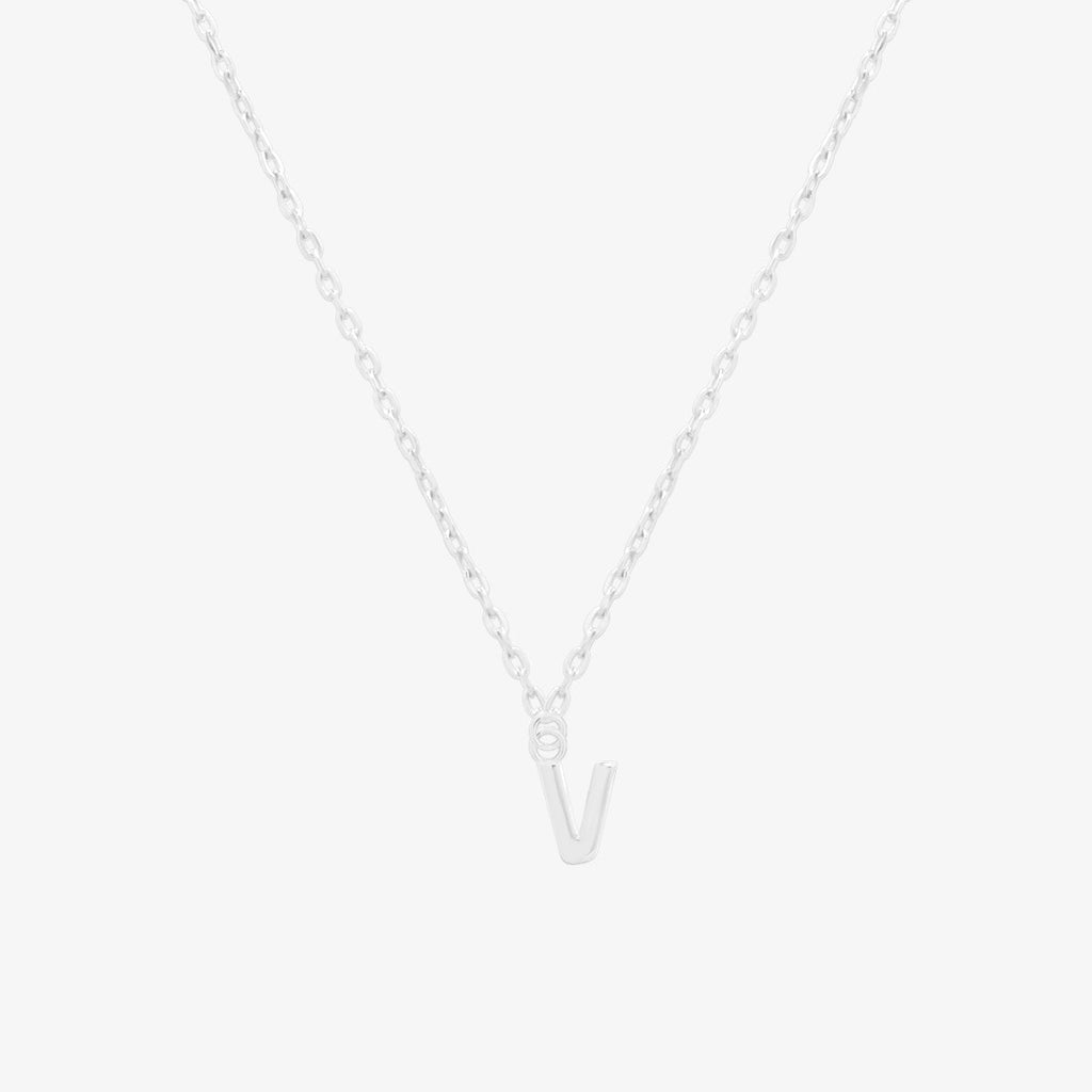 Classic Initial Pendant Necklace (50cm)-47