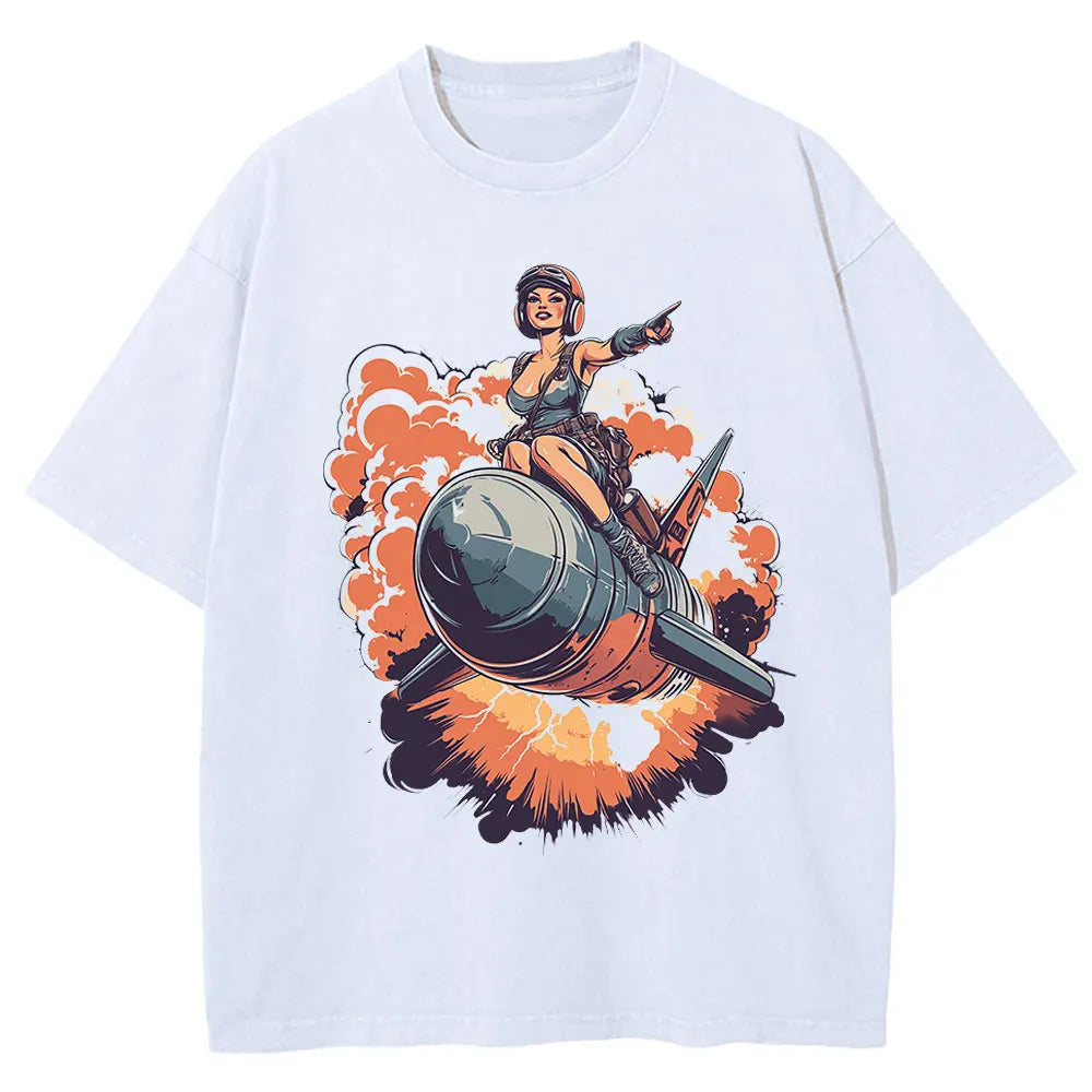 Beer Bottle Bomb Anime Oversized Graphic Tee-3
