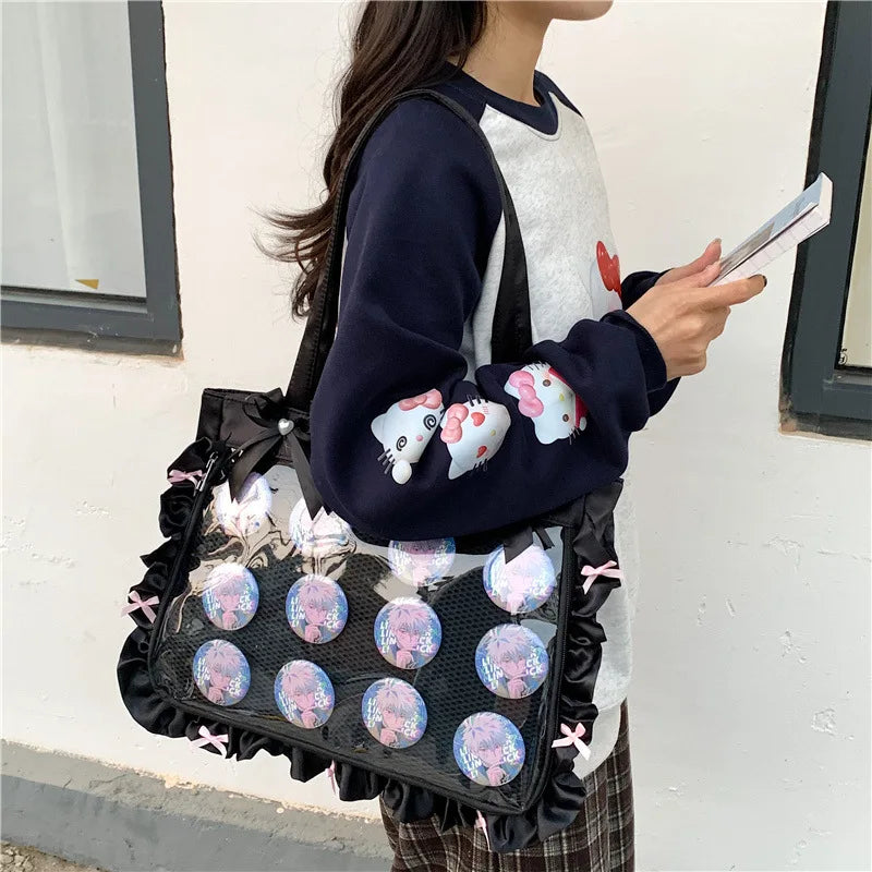 Cute Anime-Inspired Tote Crossbody Bag-1