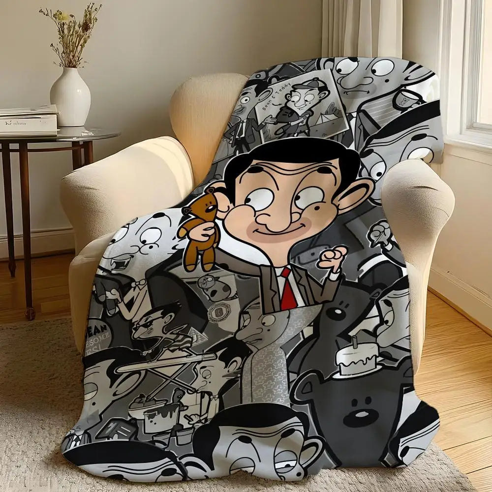 NNEOBA Comedy Character Flannel Throw Blanket-2