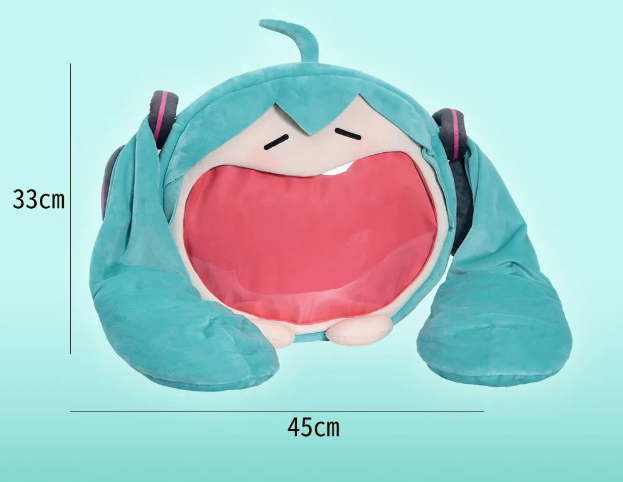 Anime Hatsune Miku Cosplay Plush Backpack-1