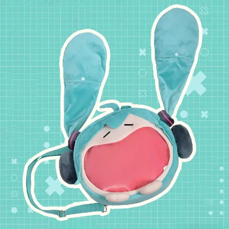 Anime Hatsune Miku Cosplay Plush Backpack-4