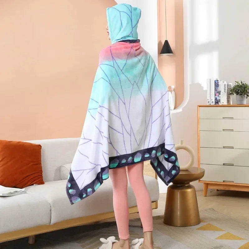 Anime-Inspired Wearable Blanket Shawl-2