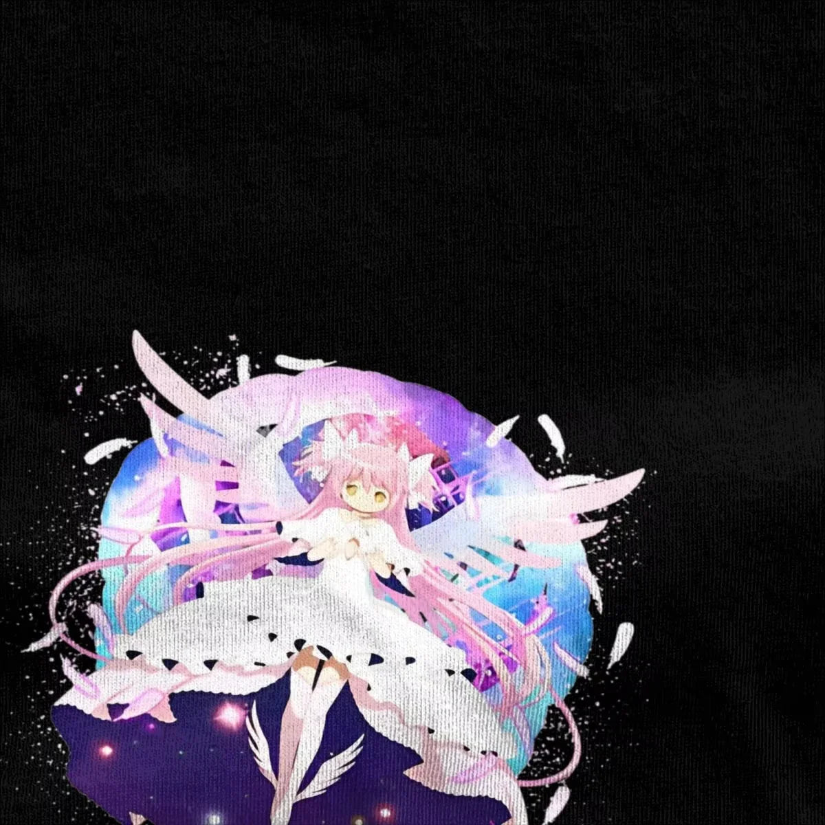 Vintage Madoka Magica Anime Print T-Shirt Soft Breathable Casual Comfortable Pure Cotton Unisex Tops-3