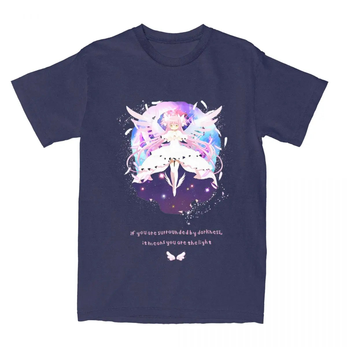 Vintage Madoka Magica Anime Print T-Shirt Soft Breathable Casual Comfortable Pure Cotton Unisex Tops-8