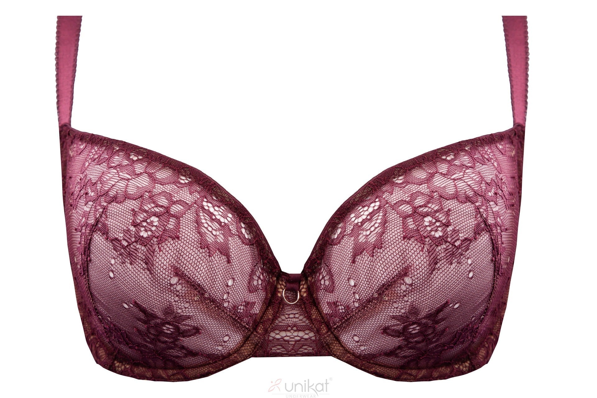 Sheer Mesh Lace Balconette Bra Caro-2