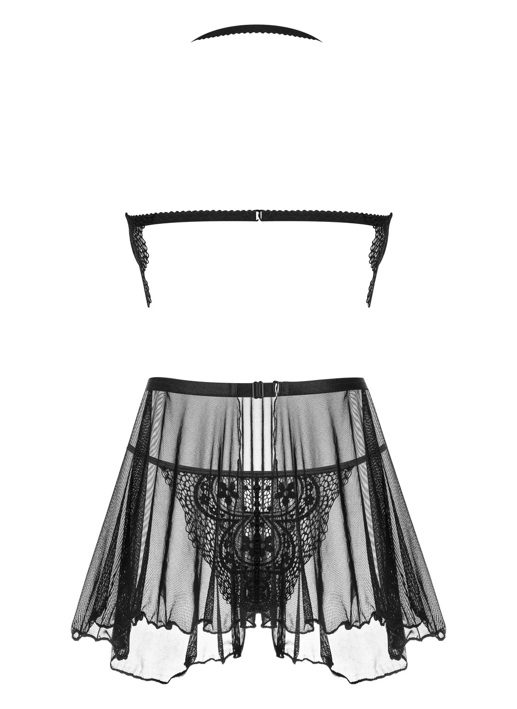 Sheer Mesh Lace Chemise Beauty Night Dark Mirage-4