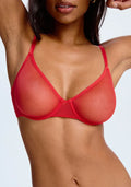 Sheer Molded Bra Blush The Mesh Red-0