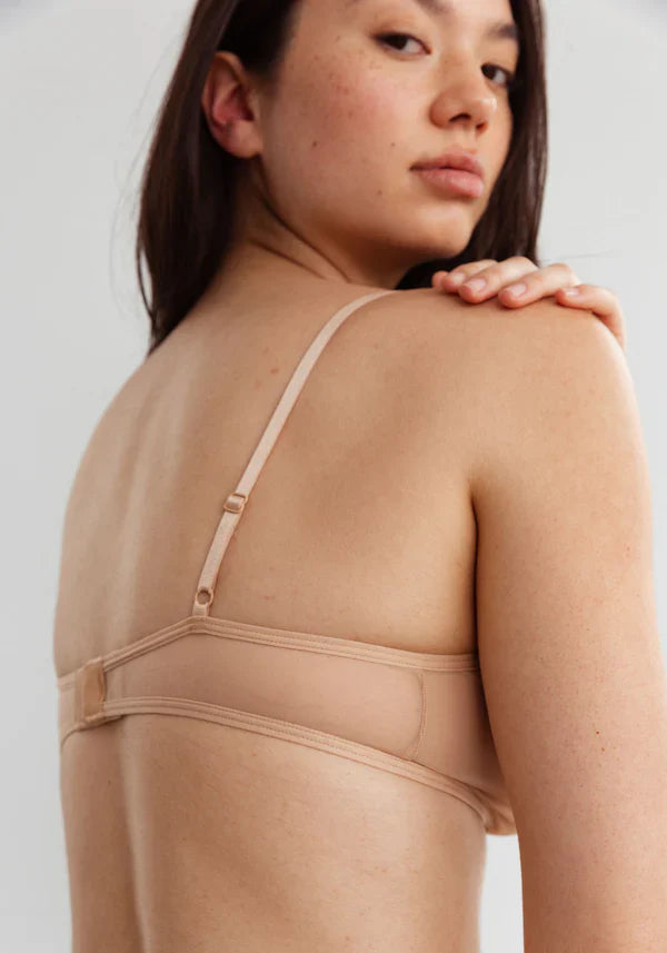 Sheer Wireless Bralette Blush The Mesh Bare-1