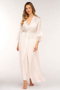 Soft Satin Long Sleeve Bathrobe Ginny-0