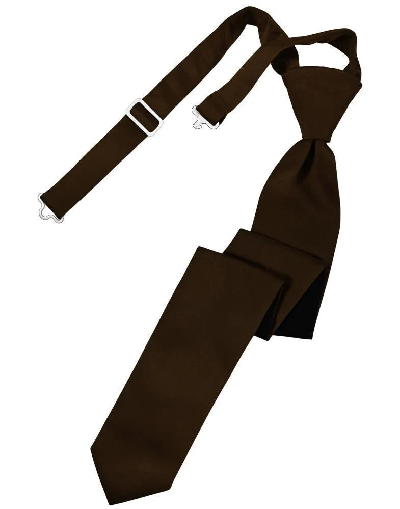 Luxury Satin Skinny Necktie Pre-Tied-13