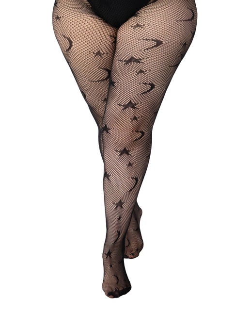 Stars & Moon Curvy Super Stretch Net Tights