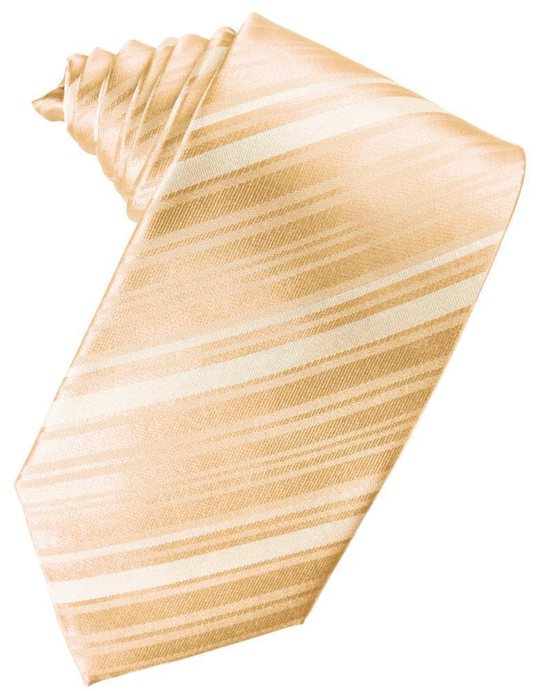 Striped Satin Necktie Self Tie-3