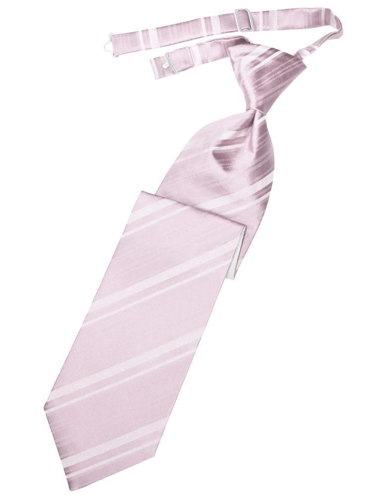Striped Satin Necktie Pre-Tie-7