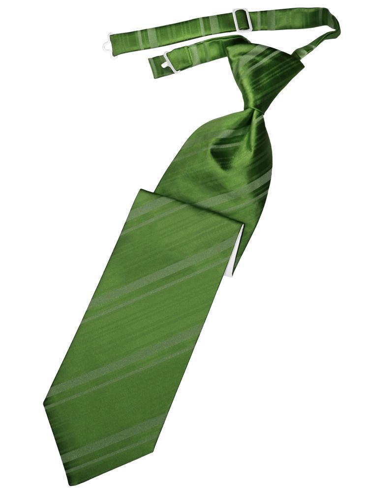 Striped Satin Necktie Pre-Tie-12