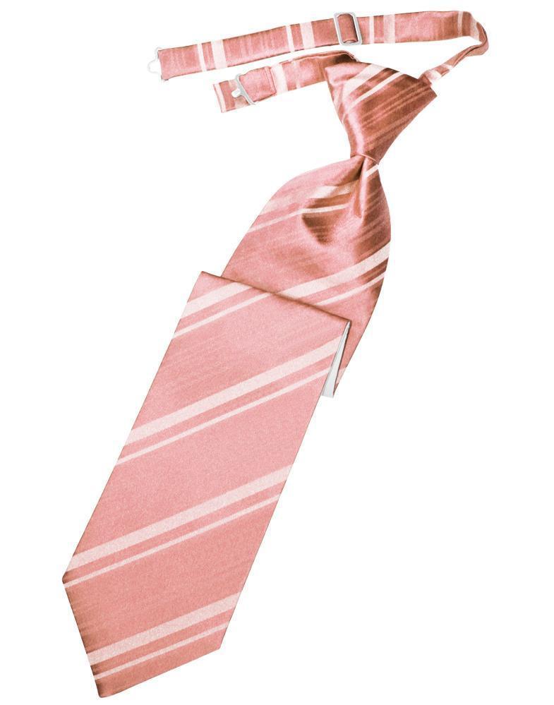 Striped Satin Necktie Pre-Tie-14