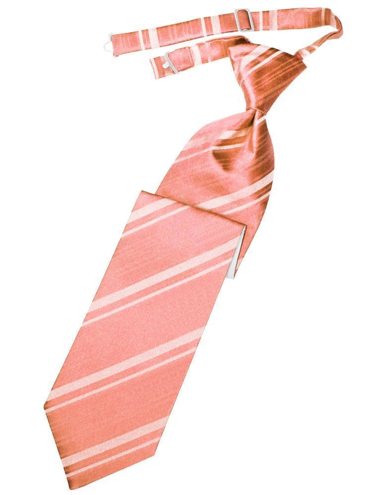 Striped Satin Necktie Pre-Tie-15