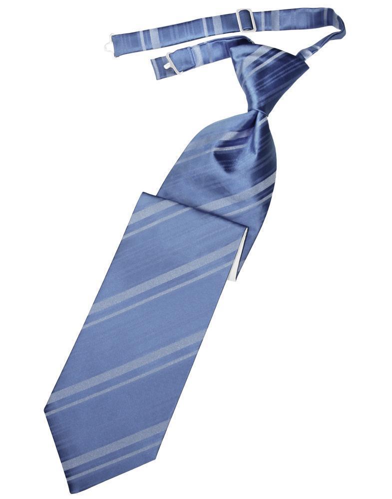 Striped Satin Necktie Pre-Tie-16