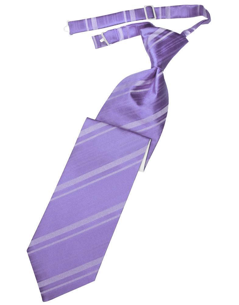 Striped Satin Necktie Pre-Tie-18