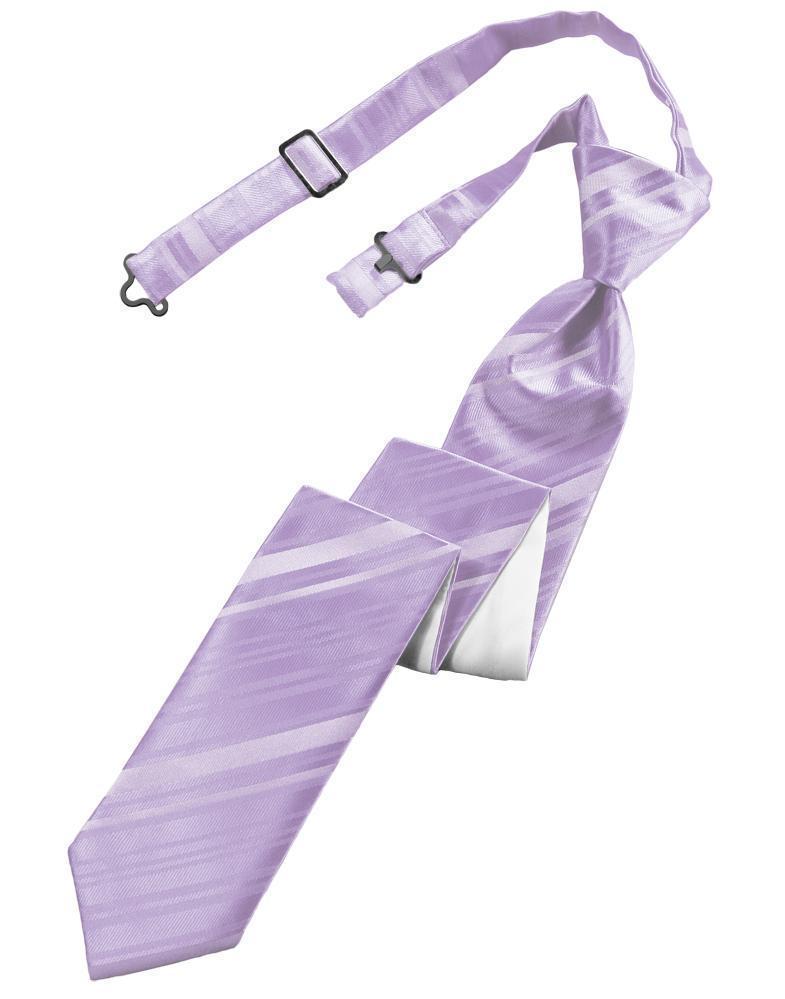 Striped Satin Skinny Necktie Pre-Tie-23