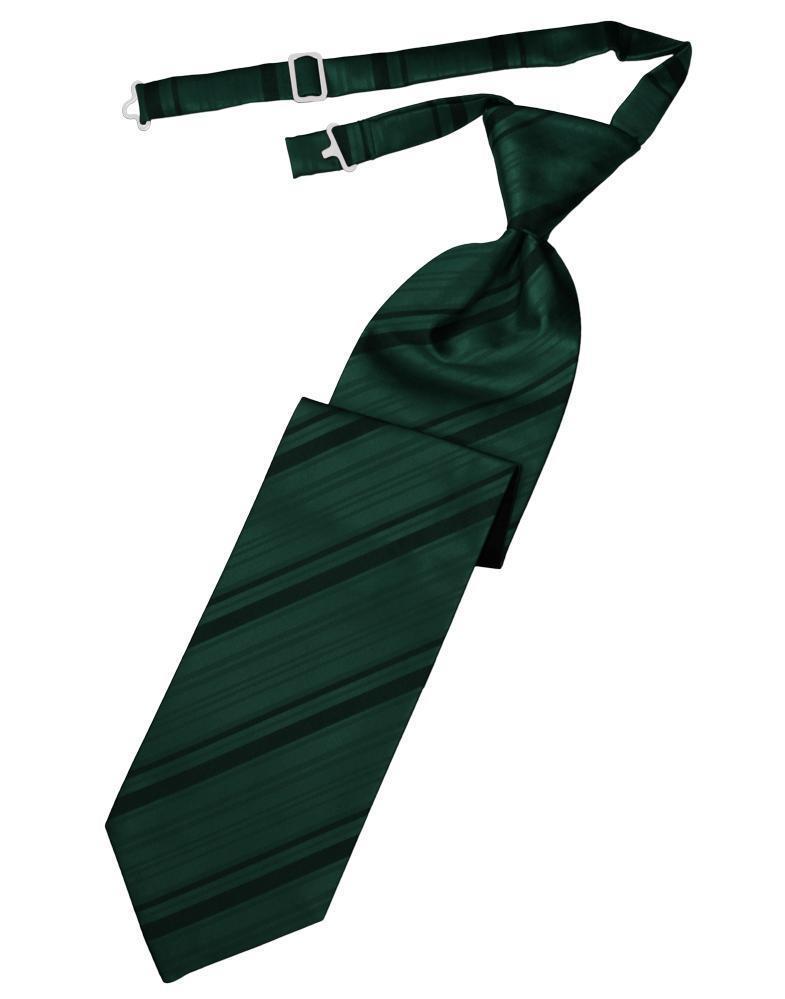 Striped Satin Necktie Pre-Tie-25