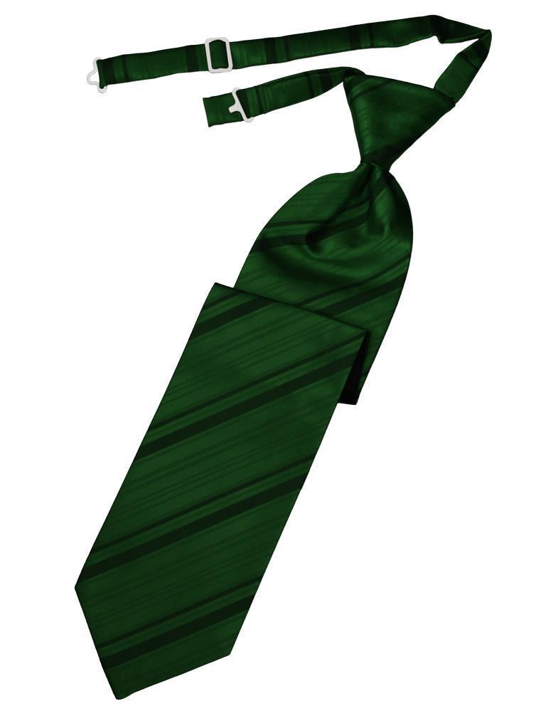 Striped Satin Necktie Pre-Tie-26