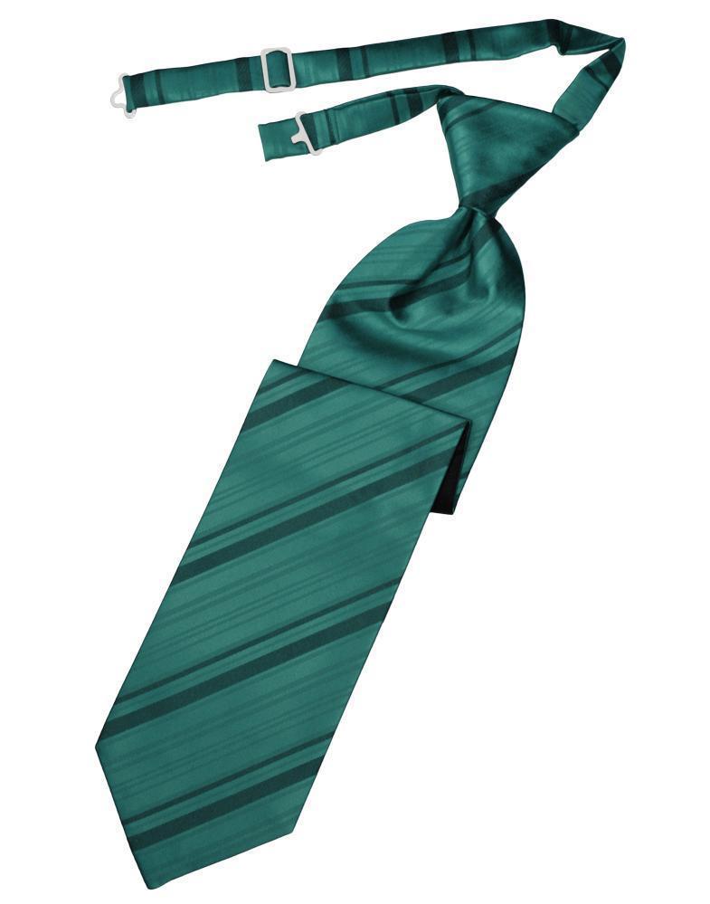 Striped Satin Necktie Pre-Tie-28