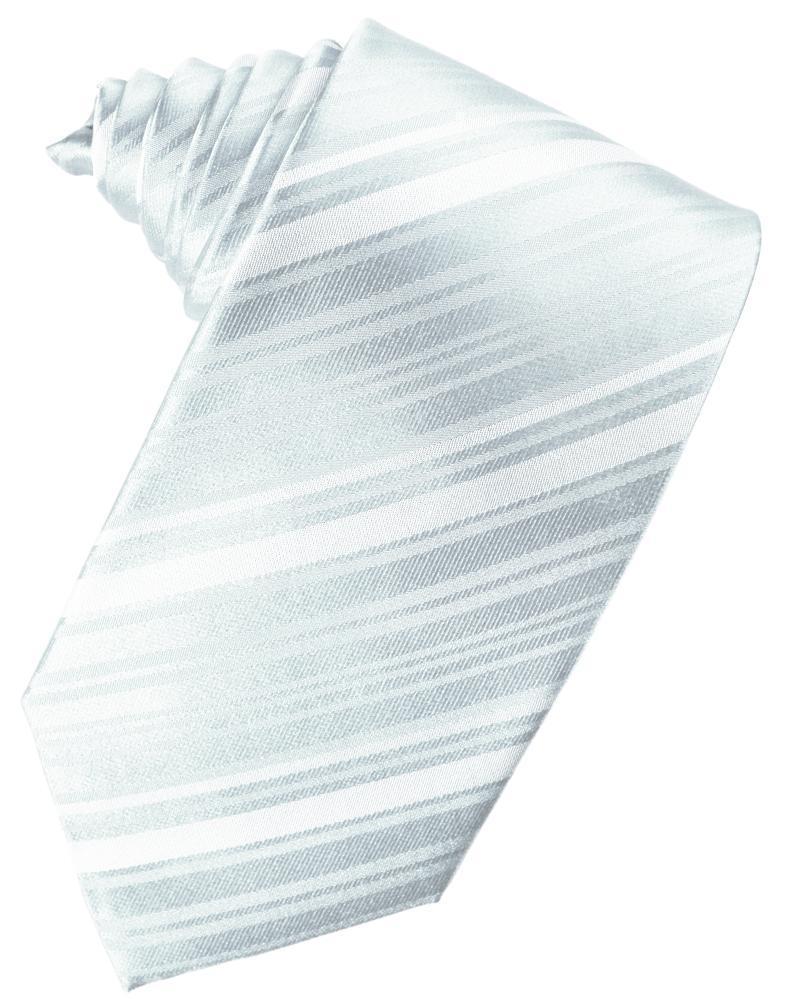 Striped Satin Necktie Self Tie-32