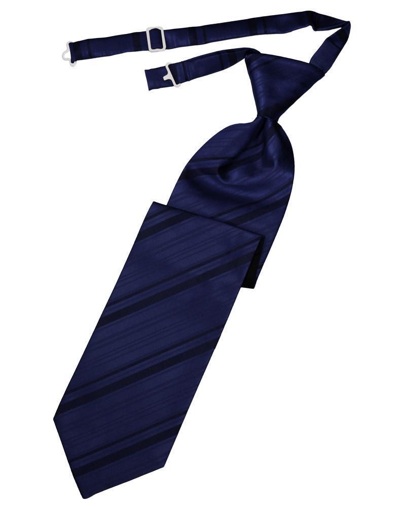 Striped Satin Necktie Pre-Tie-36