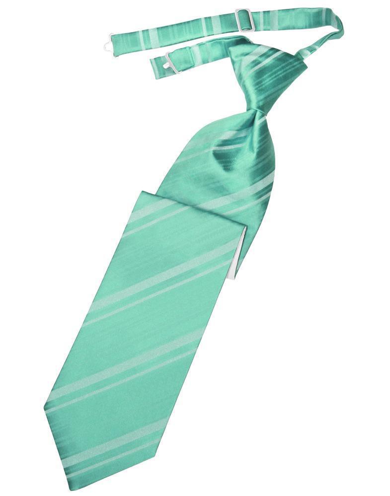 Striped Satin Necktie Pre-Tie-37
