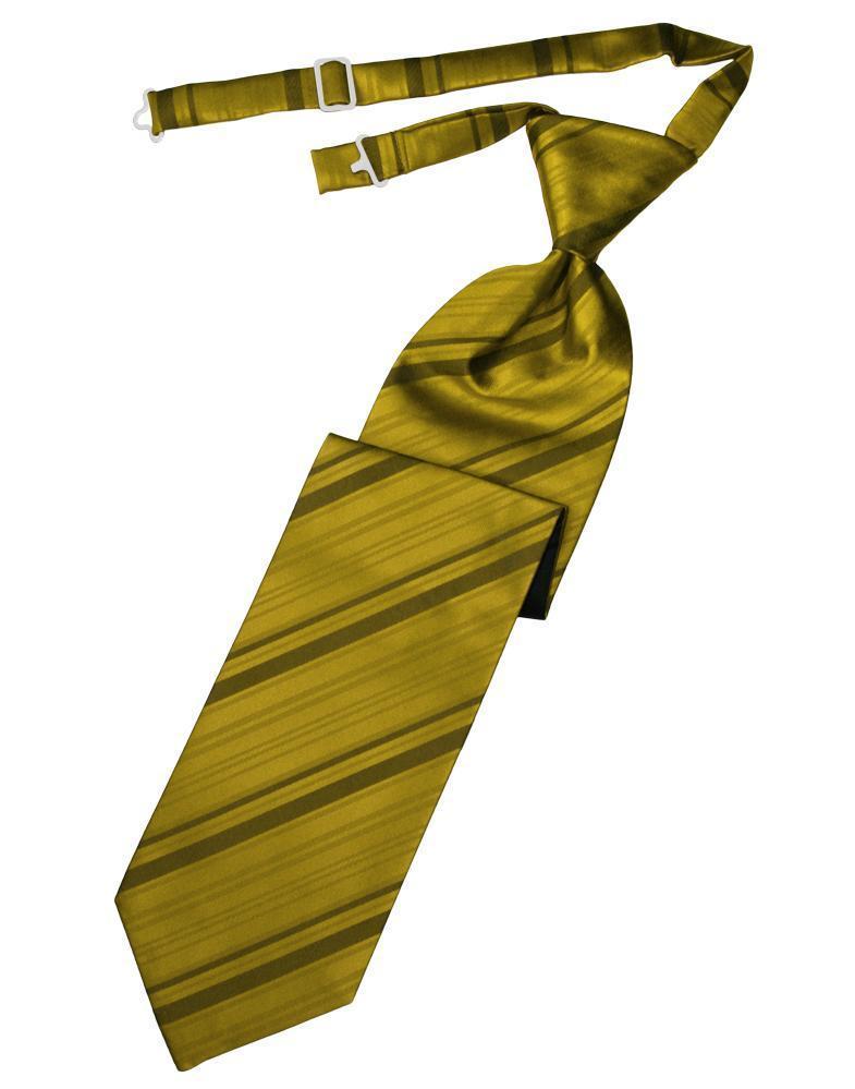 Striped Satin Necktie Pre-Tie-40