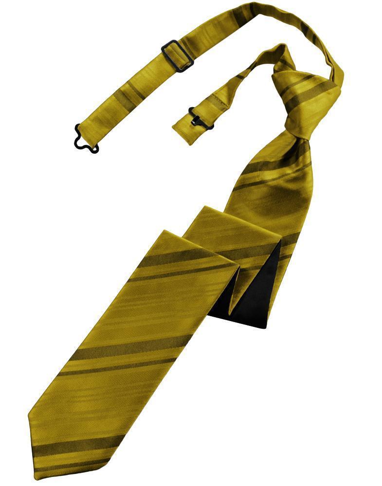 Striped Satin Necktie Pre-Tie-20