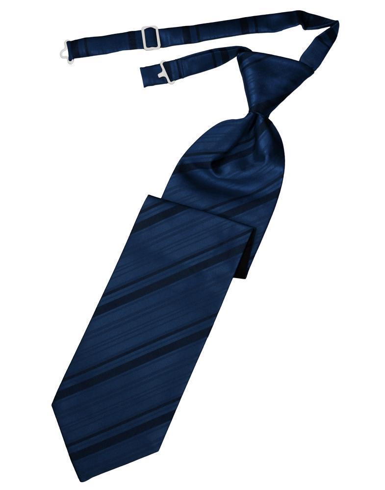 Striped Satin Necktie Pre-Tie-43
