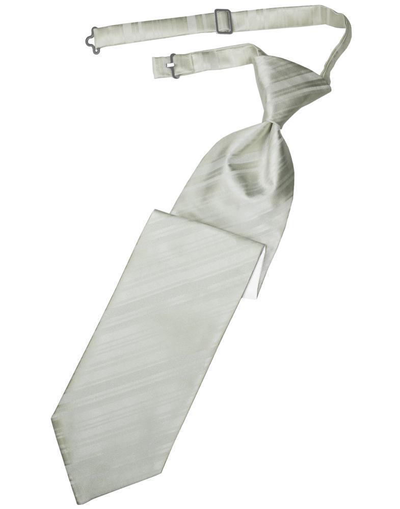 Striped Satin Necktie Pre-Tie-48