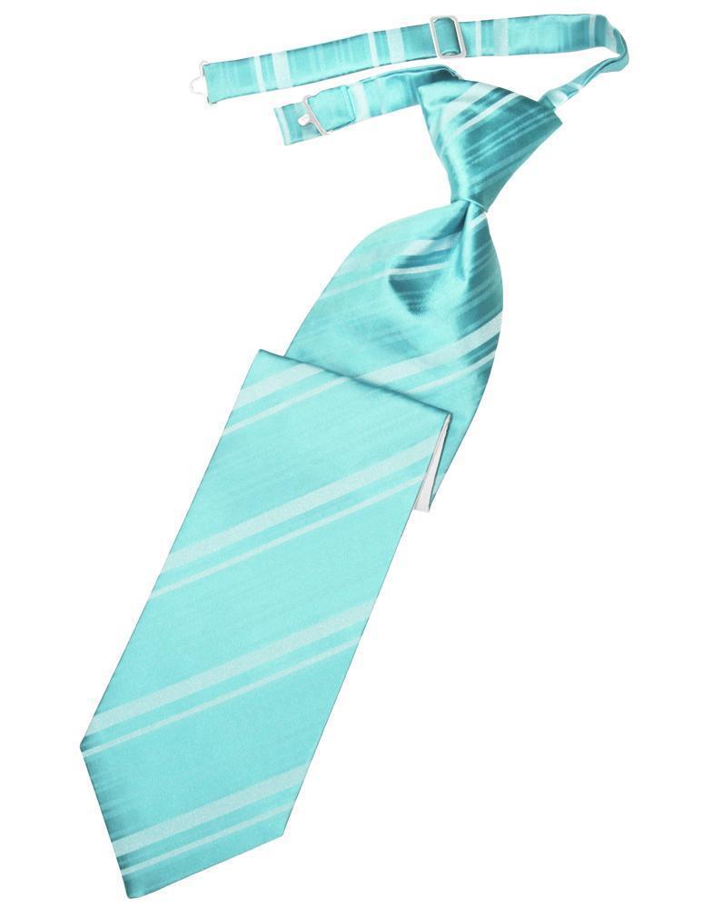 Striped Satin Necktie Pre-Tie-49
