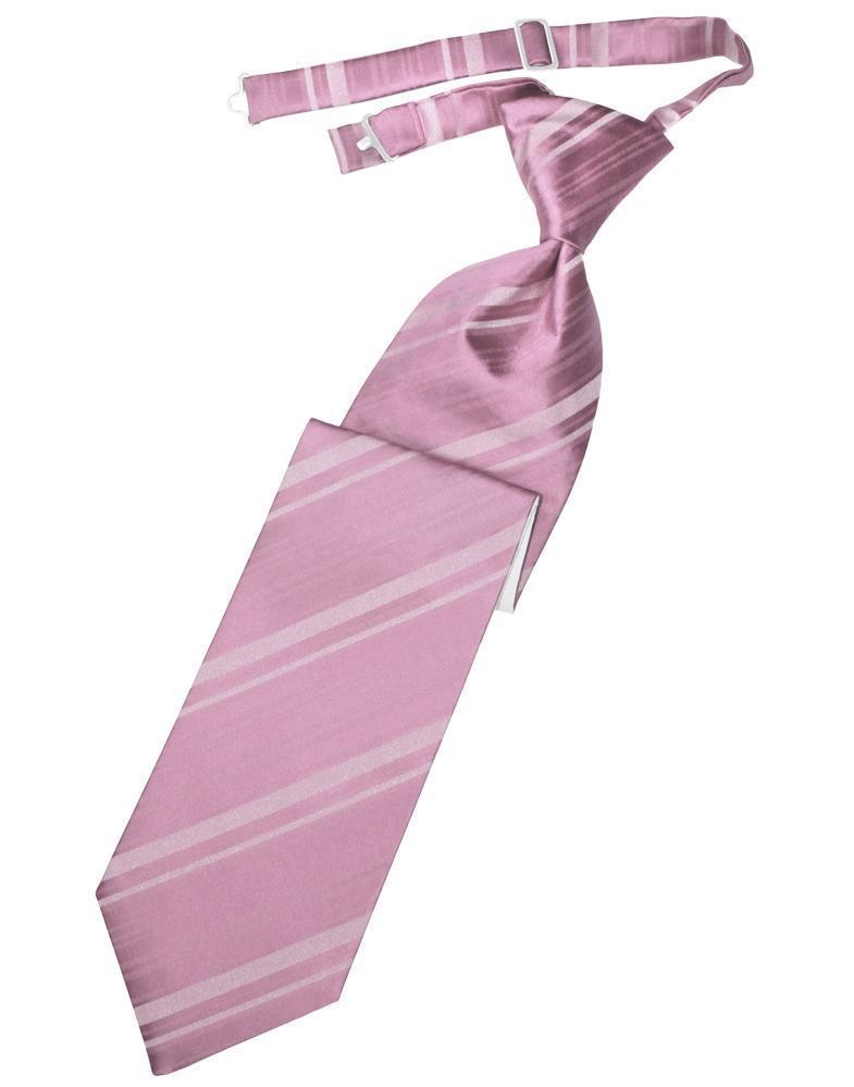 Striped Satin Necktie Pre-Tie-51