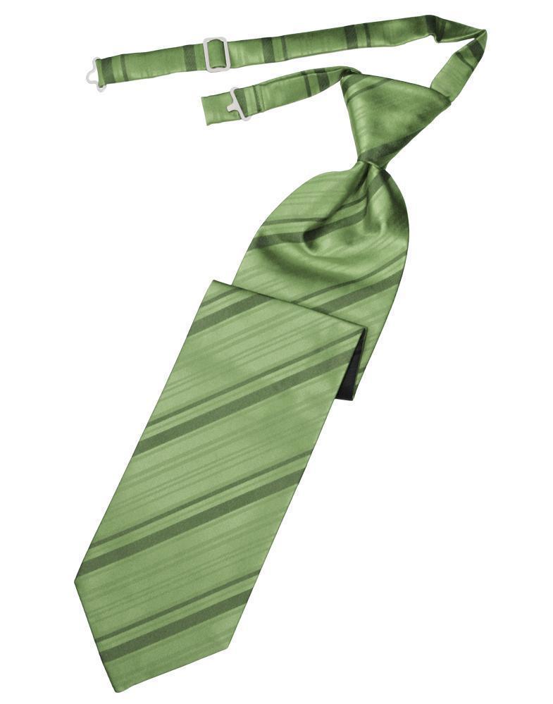 Striped Satin Necktie Pre-Tie-53