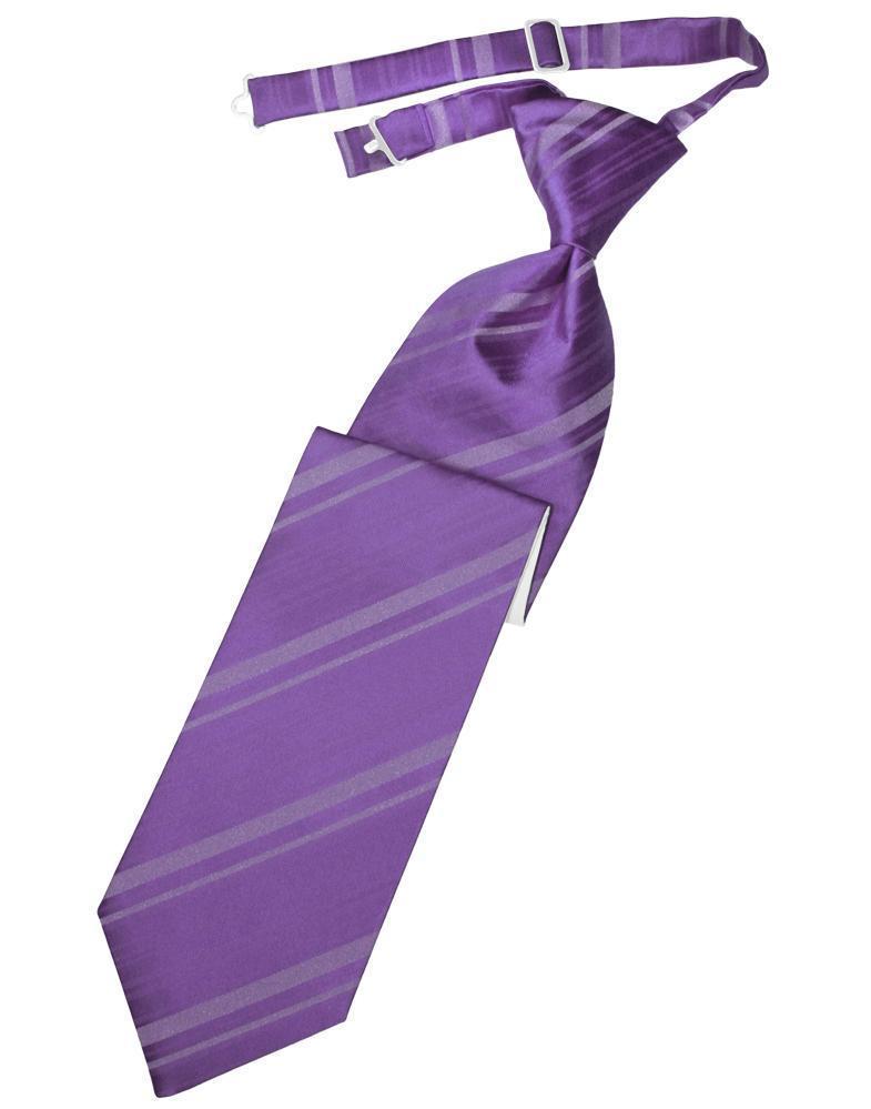 Striped Satin Necktie Pre-Tie-65