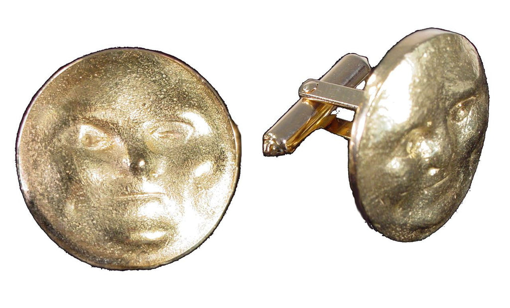 Someone to Watch Over Me-Sun/ Moon Cufflinks-18K gold with diamond eyes