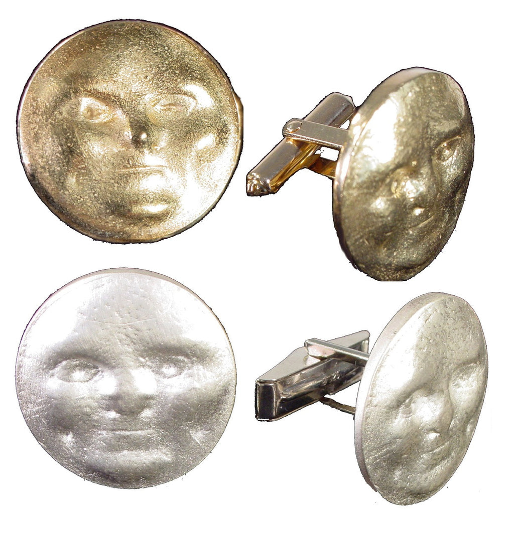 Someone to Watch Over Me-Sun/ Moon Cufflinks-18K gold with diamond eyes