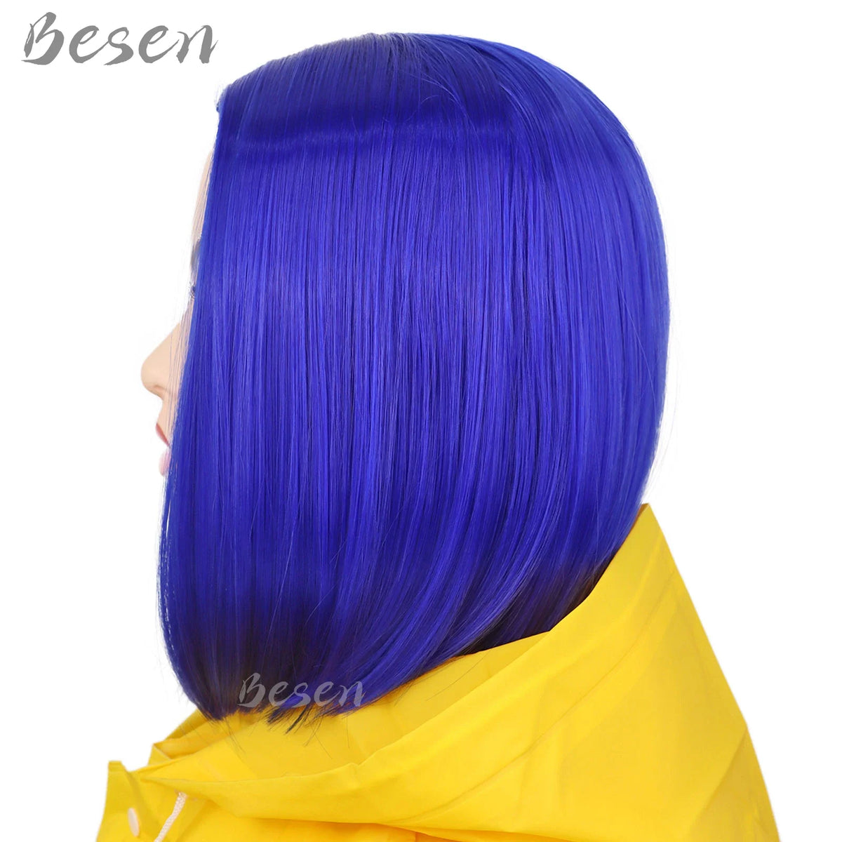 Synthetic Dark Blue Bob Wig for Cosplay
