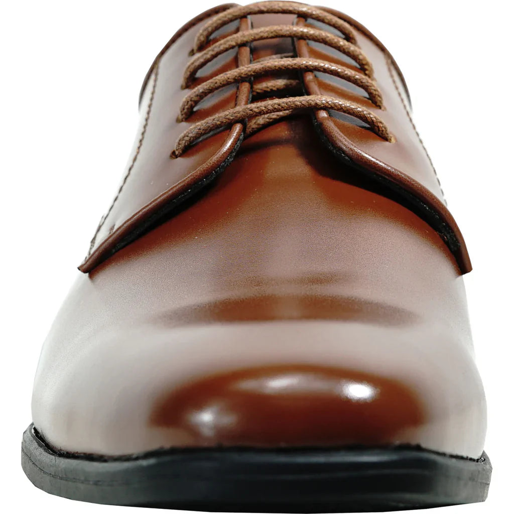 MIDNIGHT BLUE Men Dress Shoe TAB-2 Oxford Formal Tuxedo for Prom & Wedding Shoe Dark Brown Matte - Wide Width Available-1