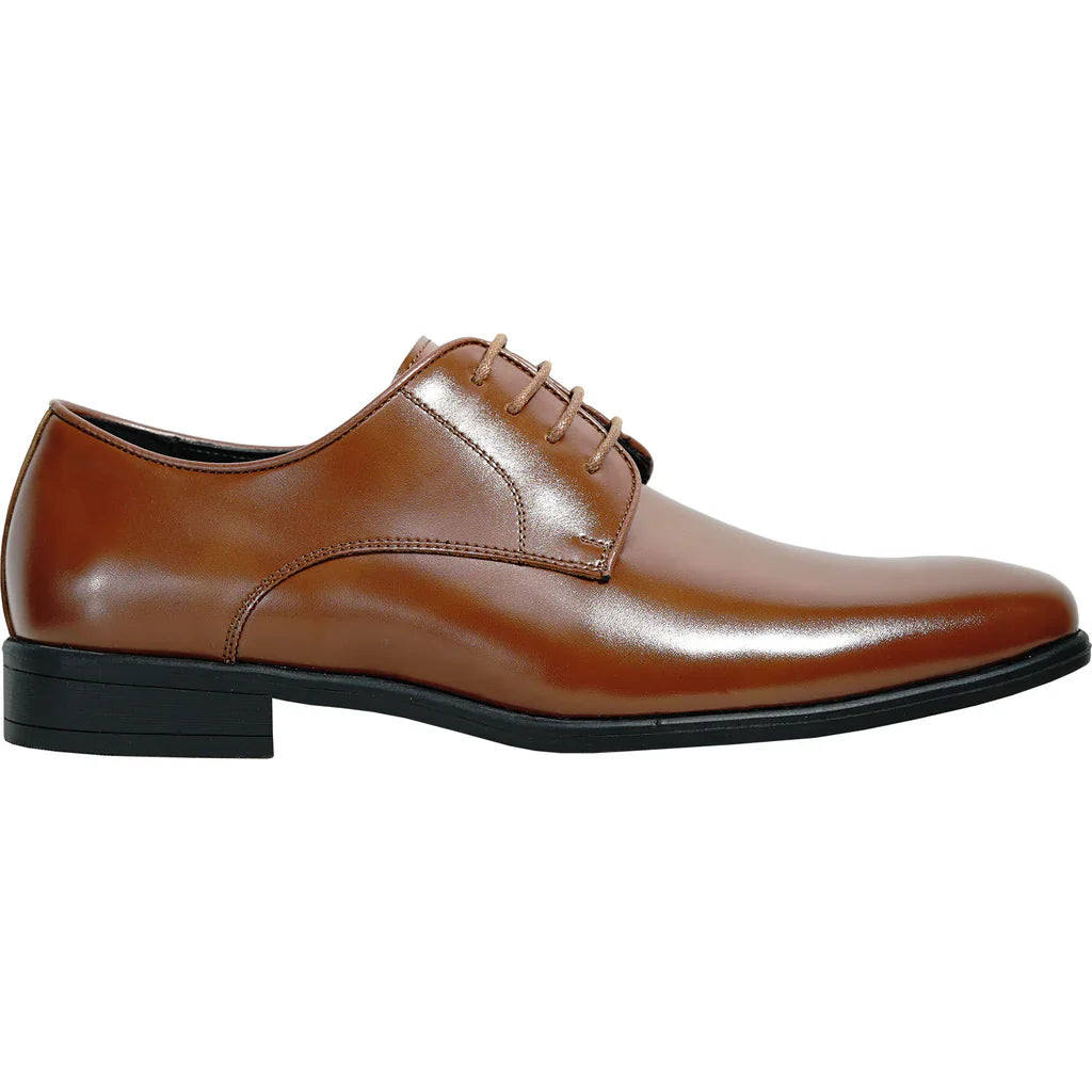MIDNIGHT BLUE Men Dress Shoe TAB-2 Oxford Formal Tuxedo for Prom & Wedding Shoe Dark Brown Matte - Wide Width Available-3