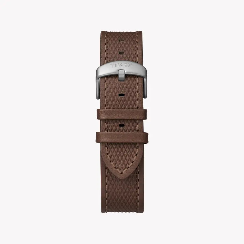 Timex Men's Brown Leather Watch, Gray Dial | Tw4b15100-2