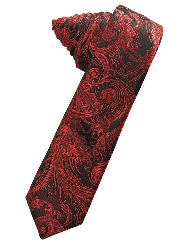 Tapestry Skinny Necktie Self Tie-1