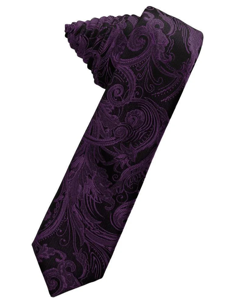 Tapestry Skinny Necktie Self Tie-5