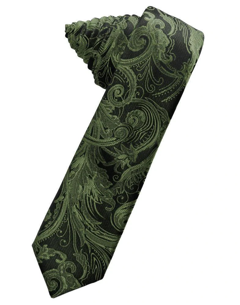 Tapestry Skinny Necktie Self Tie-16